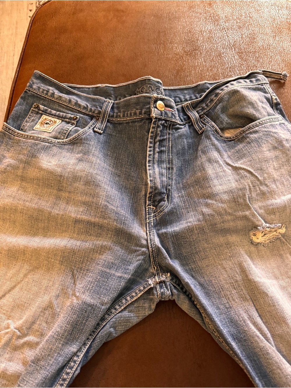 Cinch Light Blue Relaxed Fit Men's Jeans - Picture 14 of 16